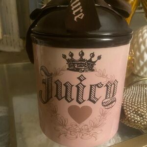 Rare 💥Juicy Couture Pink Jar with Brown Lid